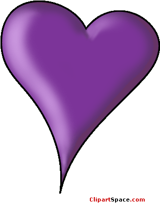 Heart In Purple Color (376x437)