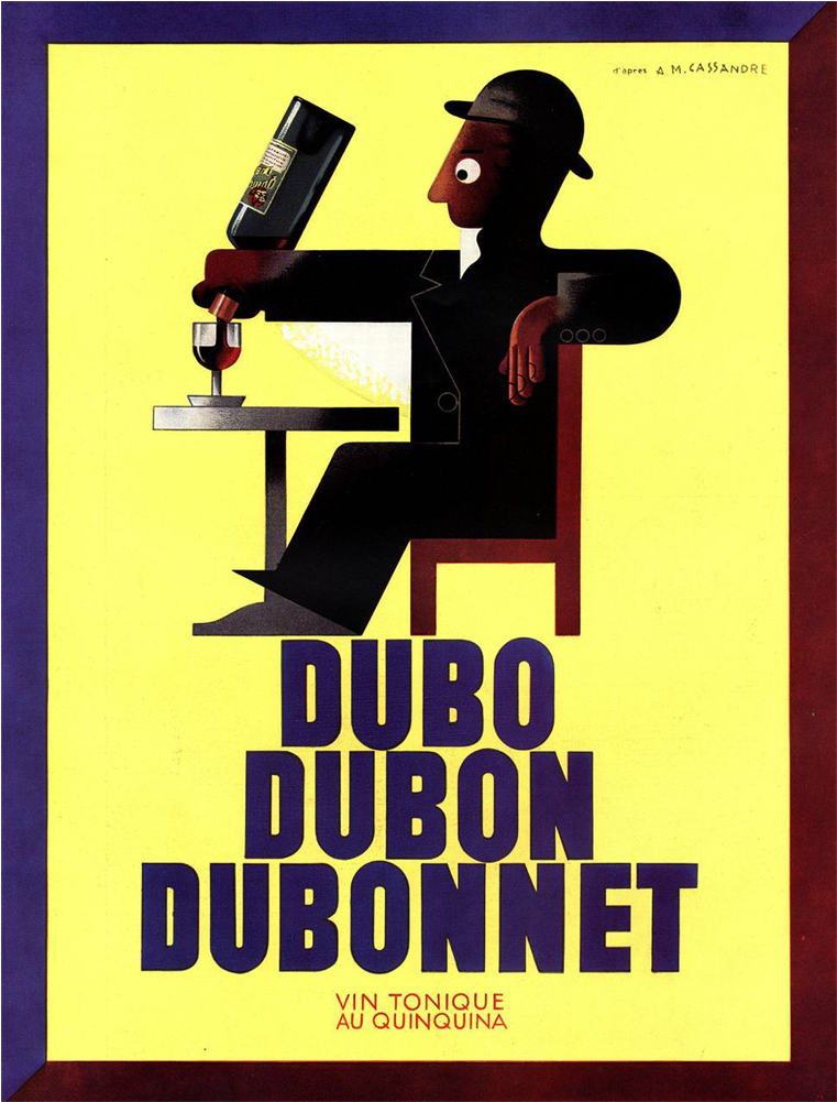Original French Vintage Alcohol Advertisement Print - Cassandre Dubonnet (1023x1023)