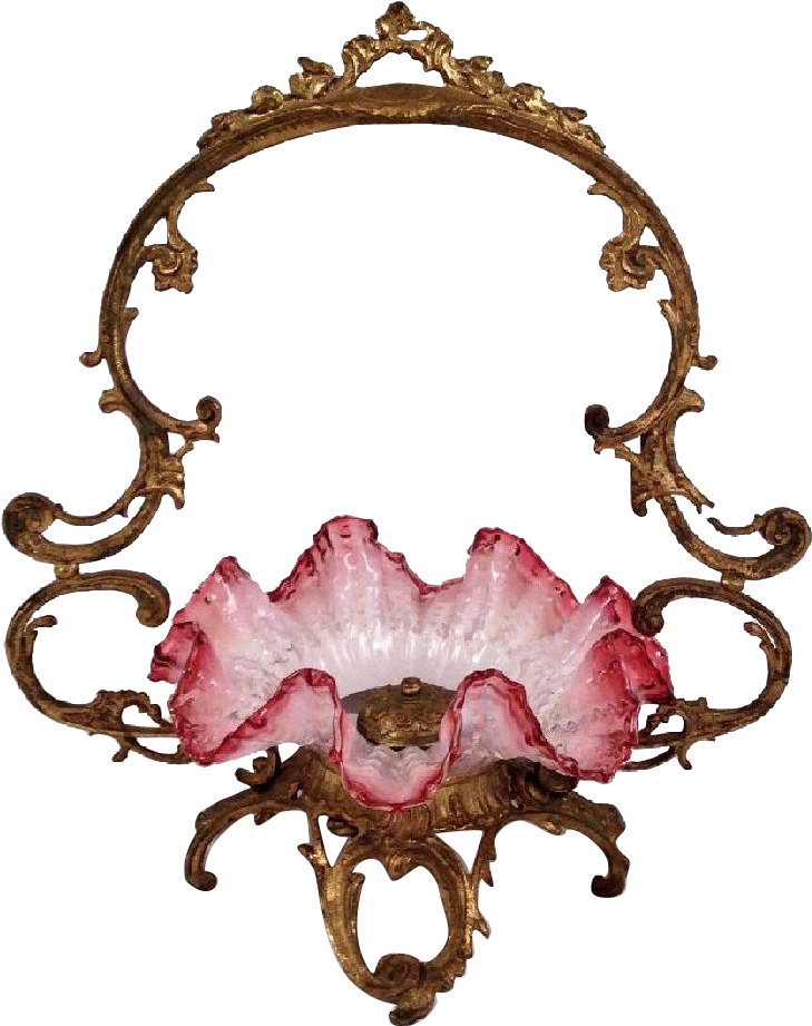 1920 French Bride's Basket Cranberry Opalescent Glass - Bride (920x920)