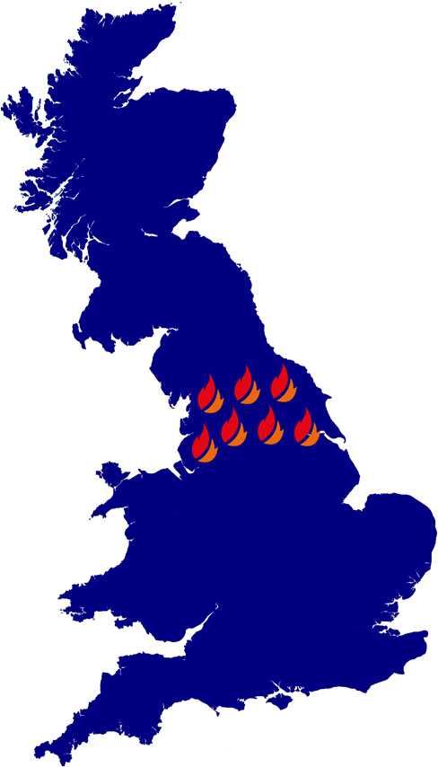 Appointments - Warrington On Uk Map (500x879)