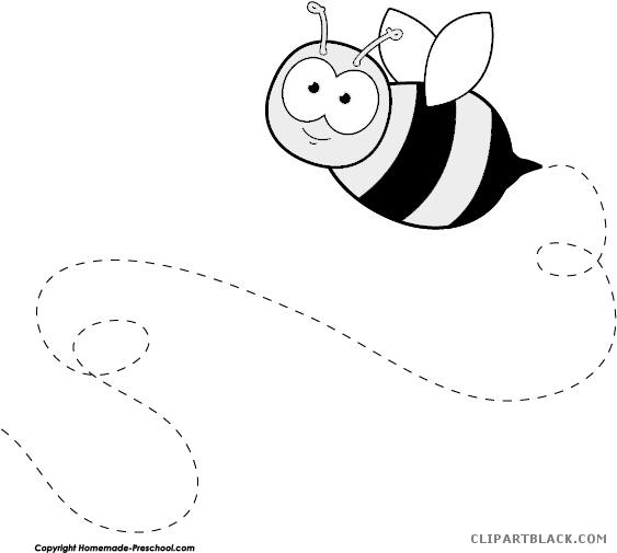 Small Bee Animal Free Black White Clipart Images Clipartblack - Buzzing Bees Clipart (569x504)