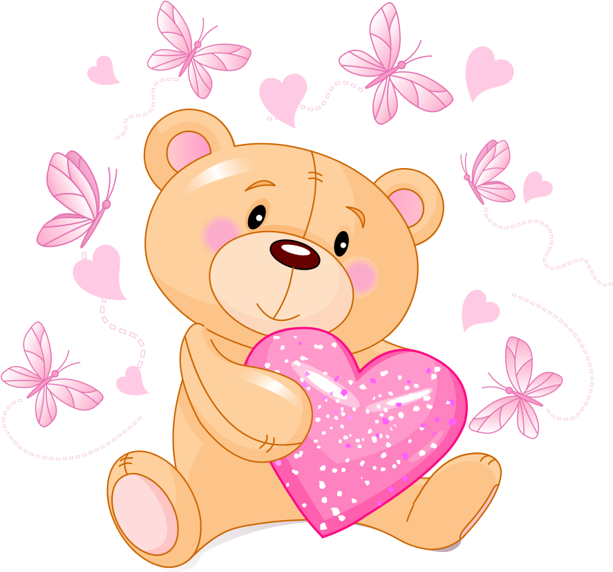 Teddy Bear Cartoon Clip Art - Cartoon Cute Teddy Bear (886x851)