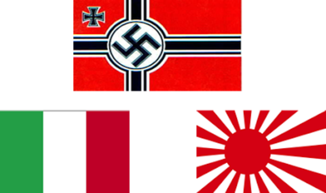 Germany, Italy, And Japan Signed The Tripartite Pact, - Ww2 Axis Powers Flags (640x379)