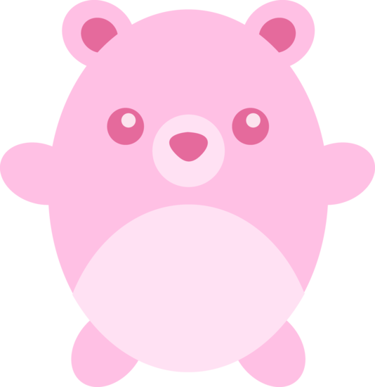 Teddy Clipart Pink - Pink Teddy Bear Cartoon (534x550)
