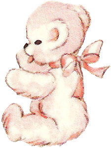 Free Digital Baby Clip Art - Teddy Bear (345x456)