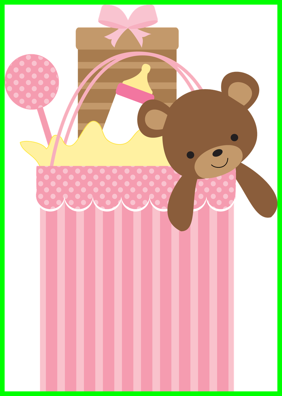 Awesome Minus Say Hello Baby Shower Babies Clip Art - Baby Shower Pink Sticker (930x1306)