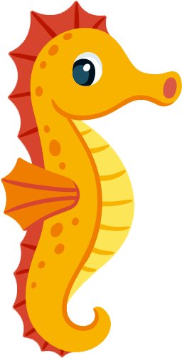 Cute Seahorse Png Free Download - Caballito De Mar Animado (601x601)