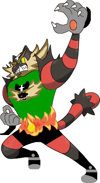 Remien Incineroar By Corp91 - Decidueye Recolor (327x599)