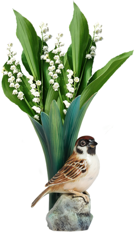 Go To Image - Franz Porcelain Tree Sparrow Bird Small Vase (500x824)