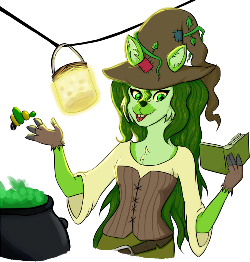 Sophie The Swamp Witch By Kaimactrash - Cartoon (890x897)