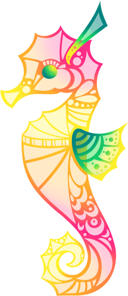 Pink Seahorse By Lemon-heartss - Illustration (676x1183)