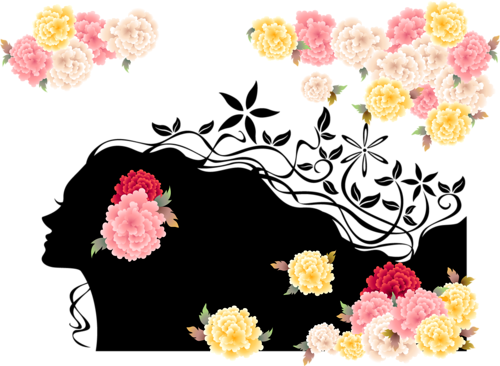 Spring Faces Floral Silhouettes - Is11s/so-02c Xperia Acro 【2個以上 送料無料】ハードケース フラワー Is11s (500x366)