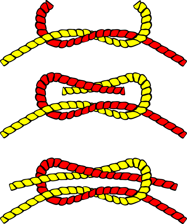 Sailing, Knot, Tied, Fastened, Rope, Rope Knot - Knot Tying Clip Art (602x720)