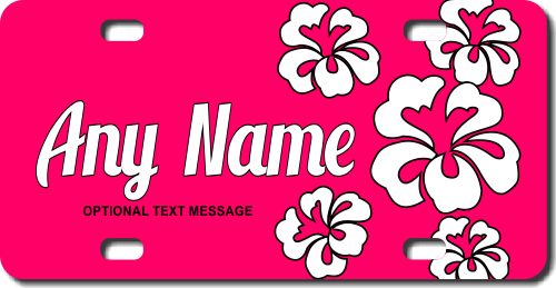 Flower Background License Plate For Bikes, Bicycles, - Bicycle (500x259)