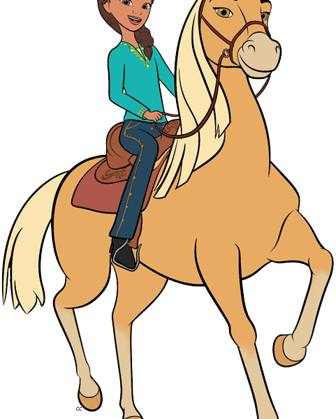 Lucky And Spirit Spirit Riding Free Clip Art Cartoon - Spirit Riding Free Birthday Party (481x600)