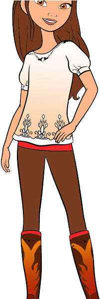 Lucky And Spirit Spirit Riding Free Clip Art Cartoon - Clip Art (234x600)