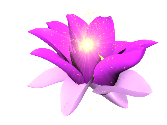 Glowing Purple Flower Png (640x480)