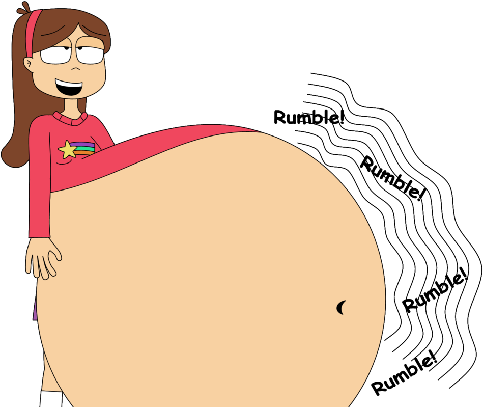 Mabel's Rumbling Belly By Angry-signs - Mabel Belly (989x807)