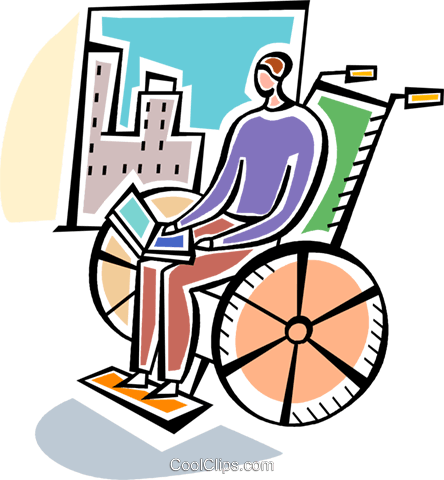 People With Disabilities Royalty Free Vector Clip Art - People With Disabilities Royalty Free Vector Clip Art (444x480)