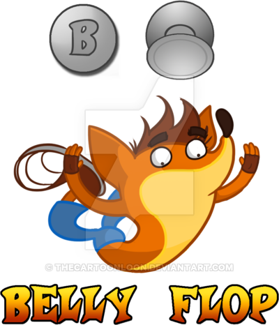 Belly Flop Crash By Thecartoonloon - Belly Flop Crash By Thecartoonloon (400x466)