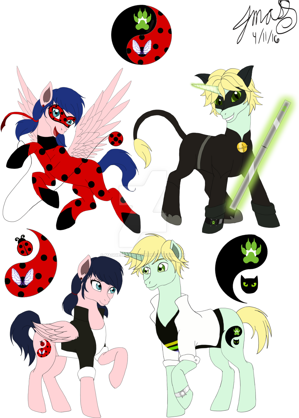 Maggiesheartlove Miraculous Ladybug Pony Fied By Maggiesheartlove - Miraculous: Tales Of Ladybug & Cat Noir (1024x1365)