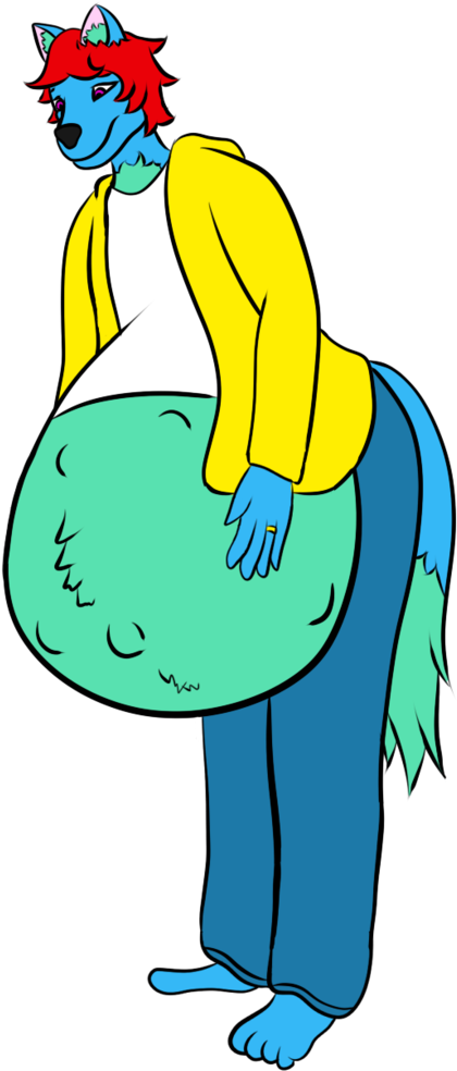 Weighty Belly By Daebelly - Cartoon (653x1224)