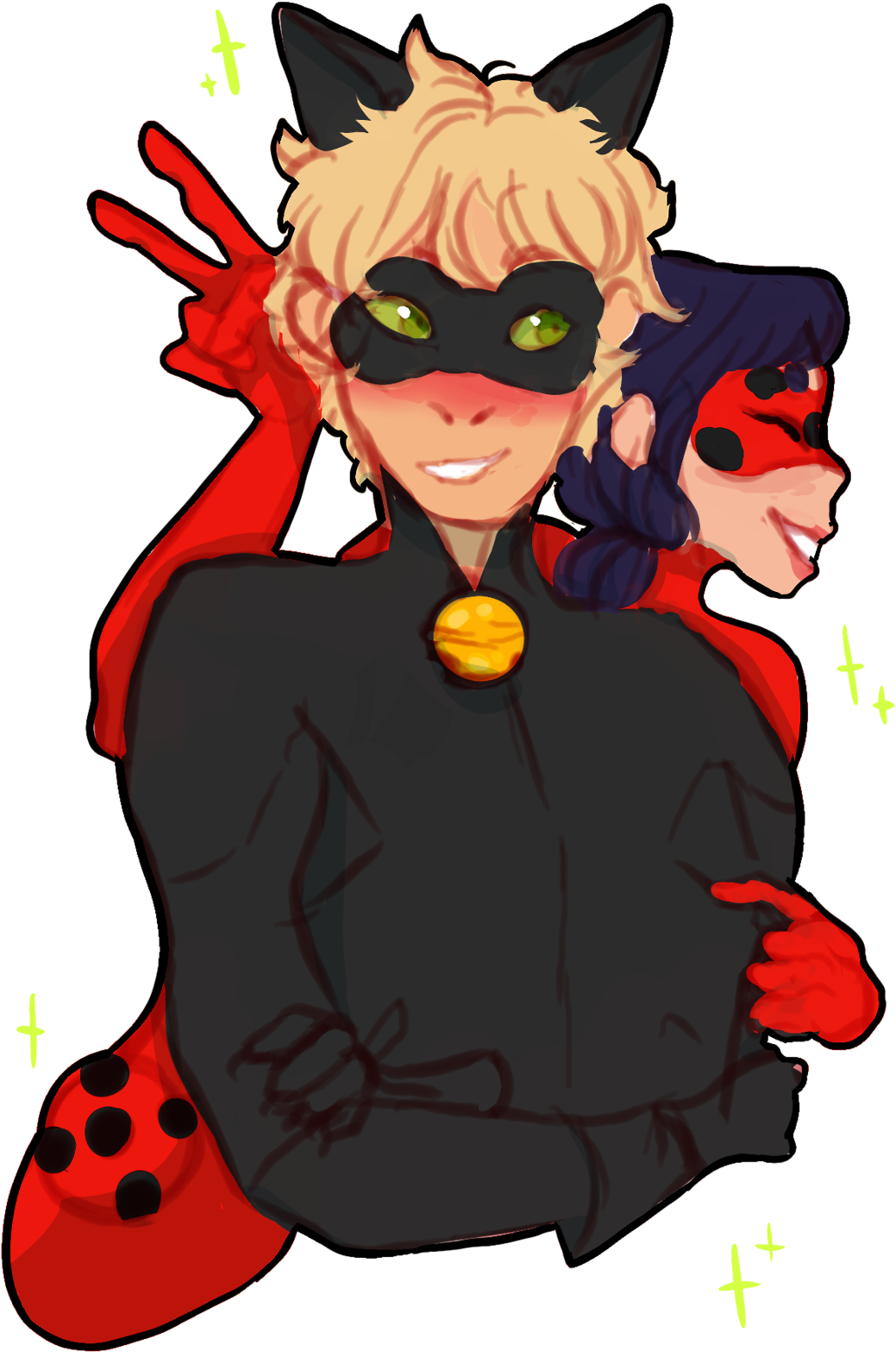 Miraculous Ladybug Ladybug Marinette Ladybug X Chat - Adrien Agreste (1280x1690)