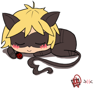 The Miraculous Ladybug And Chat Noir By Hannzopie On - Ladybug Kawaii (400x343)