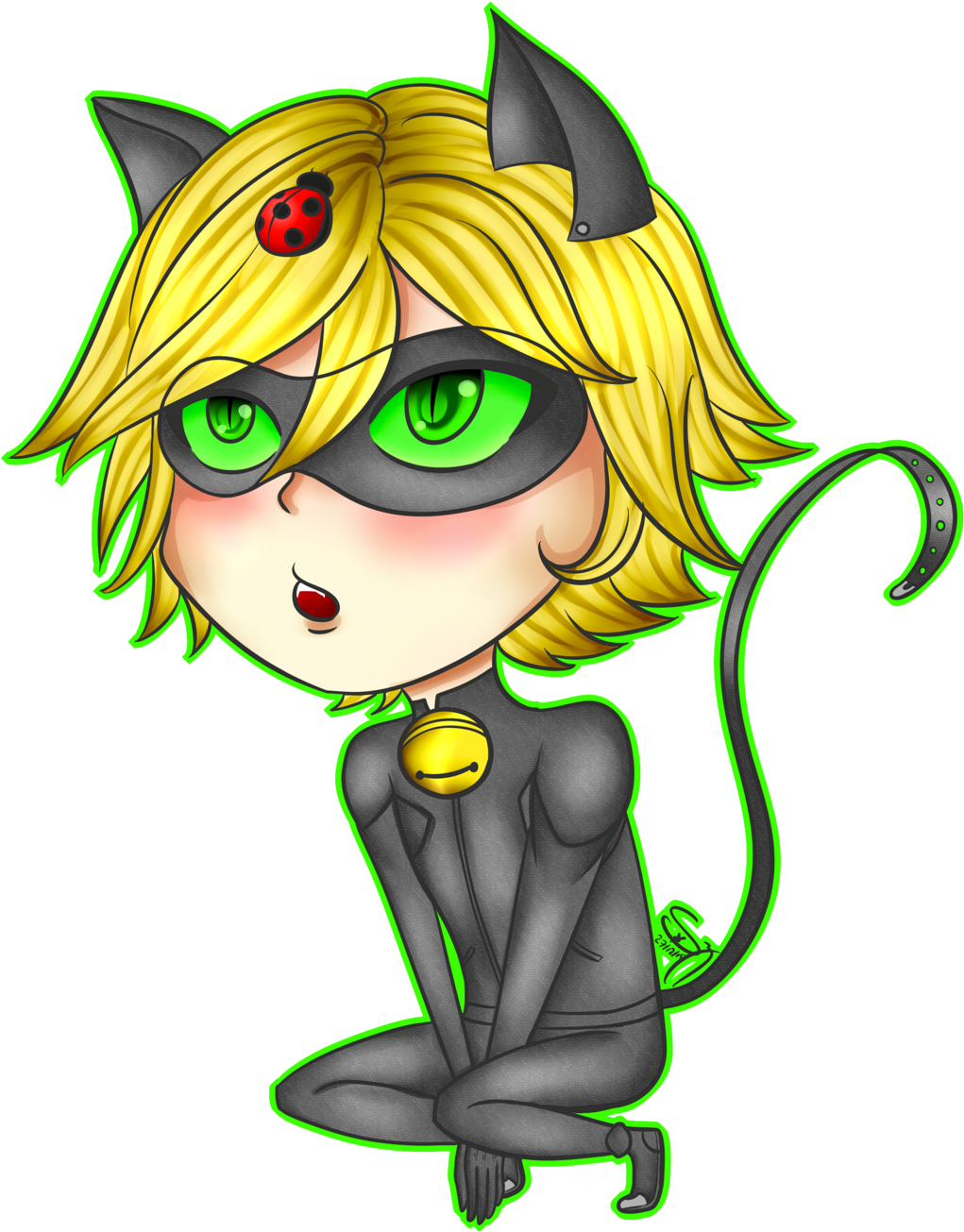 Yükle Chibi And Cat Noir Ladybug - Miraculous: Tales Of Ladybug & Cat Noir (1024x1314)