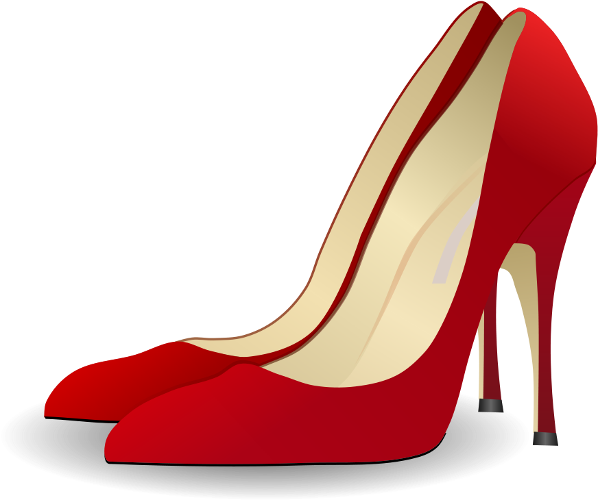Clip Art High Heels Clipartall - Scarpa Tacco Rossa Vernice (900x762)