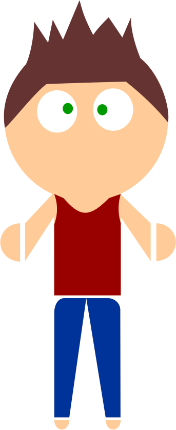 Personagem-menino9 - Menino De Desenho Png (343x838)