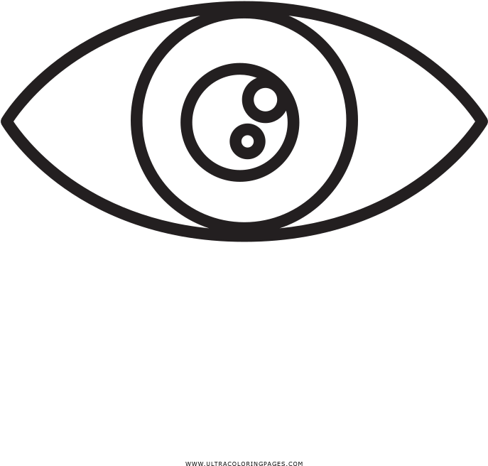Dibujo De Ojo Para Colorear - Circle (1000x1000)