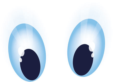 Ojos Azules De La Historieta Transparent Png - Olhos Animados Png (512x512)
