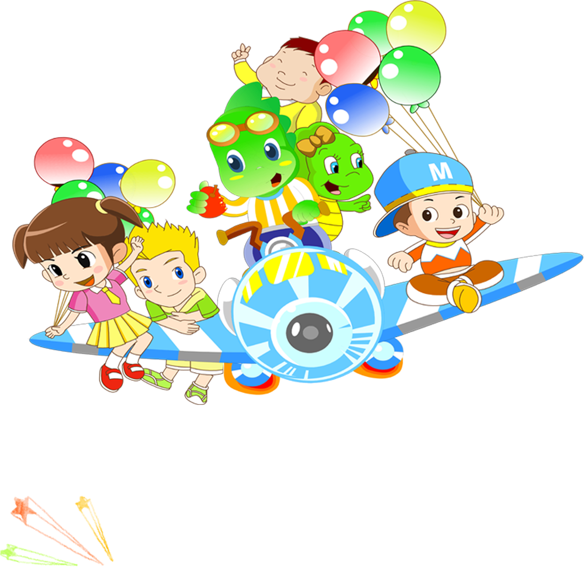 Cartoon Characters, Balloons, Student Management - Student (2362x2362)