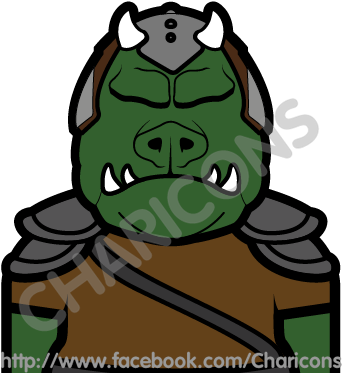 Gamorrean Guard Charicon By Geekeboy - Star Wars (346x429)