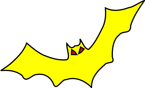 Yellow Bat Png (600x365)