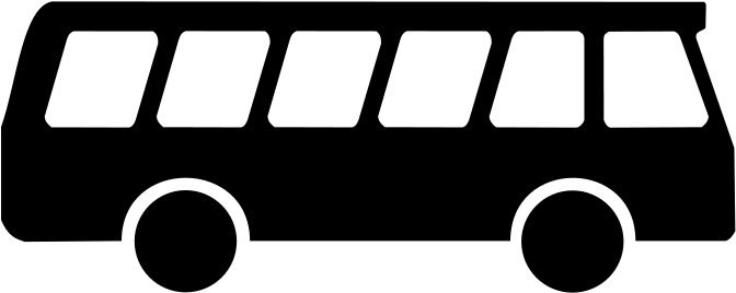 Coach-icon - Bus Black Sign Png (724x724)