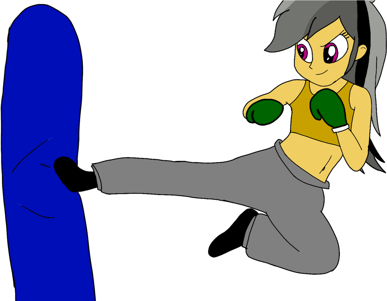 Toyminator900, Belly Button, Boxing, Boxing Gloves, - Cartoon (1280x960)