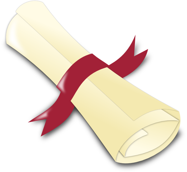 Cardinal Red Diploma Clip Art At Clker - Diploma Clip Art (600x552)
