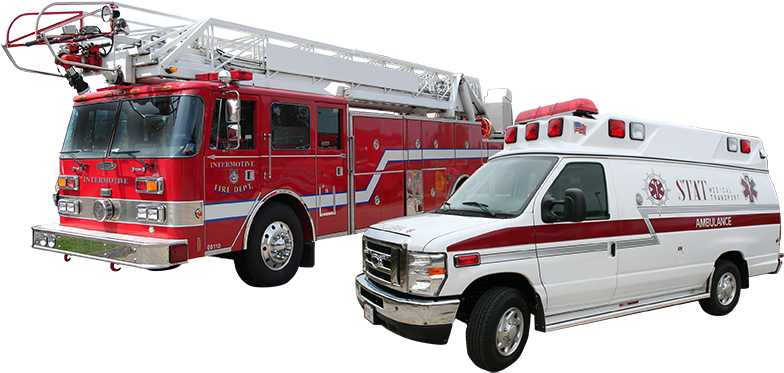 Ford Police Trucks For Kids - Ambulance And Fire Engine (792x390)