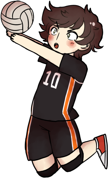 That One Volleyball Anime By Milklotus - Digital Art (500x650)