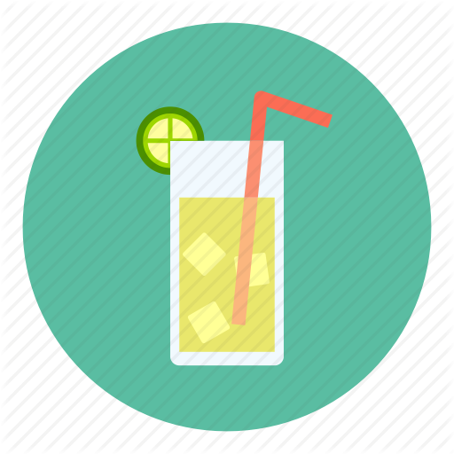 Straw Clipart Ice Lemon Tea - American Utility Company (512x512)