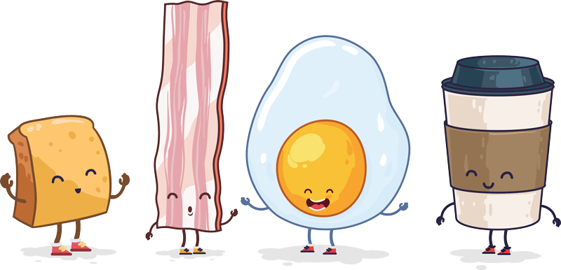Breakfast Club Continues On Saturday, December 2, 9 - Cartoon Breakfast Png (800x386)