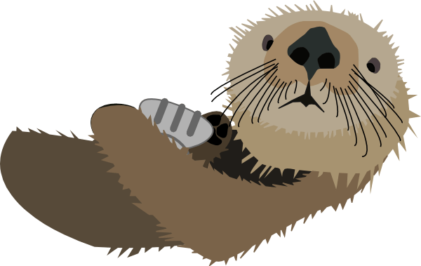 Funny Otter Cliparts - Sea Otter Clip Art (600x379)