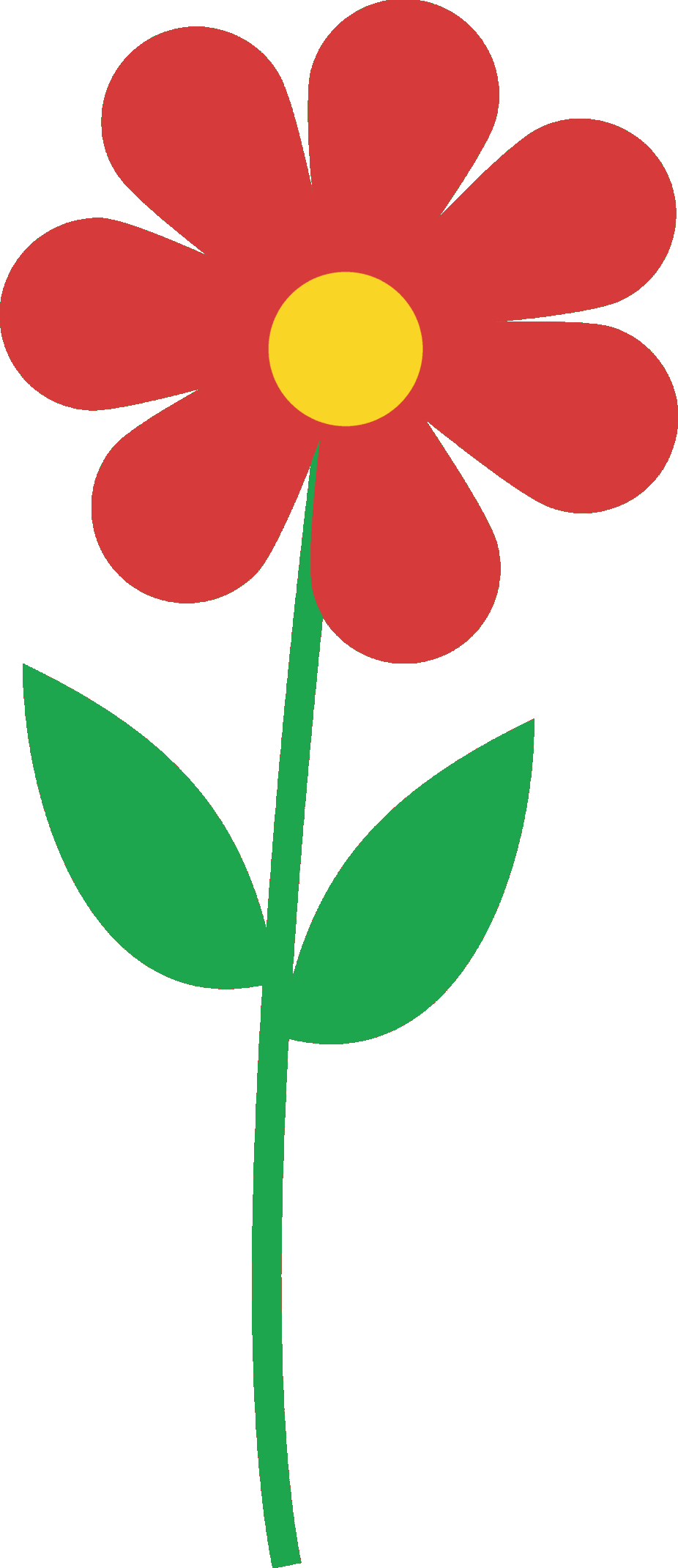 Photos Cartoon Flower Png, - Single Flower Clipart Png (926x2141)