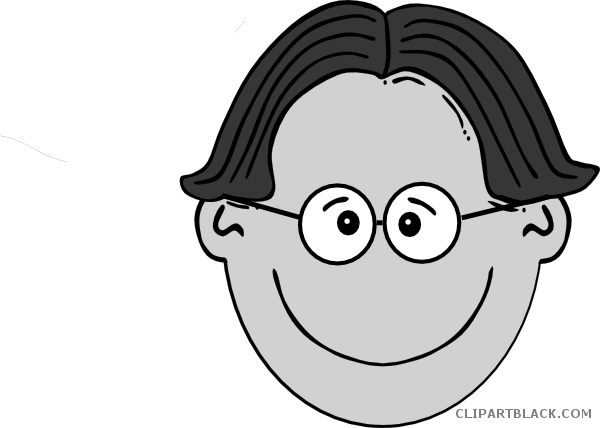 Boy With Glasses Tools Free Black White Clipart Images - Clip Art Mad Face (600x428)