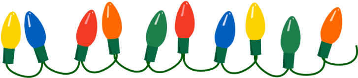 Christmas Lights Clip Art - String Of Christmas Lights Clip Art (728x166)