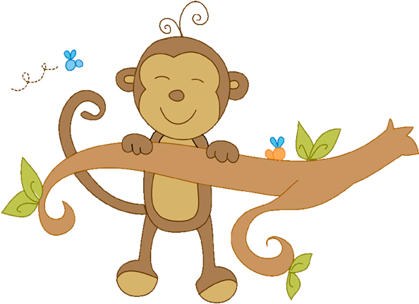 Image Result For Blue Safari Baby - Cute Monkey Clip Art (600x512)