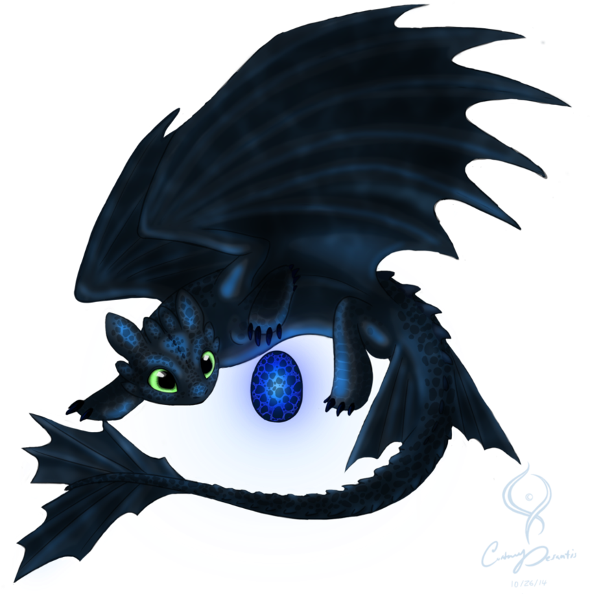 Nightfury Egg By Mysticpandamama - Httyd Night Fury Egg (866x922)