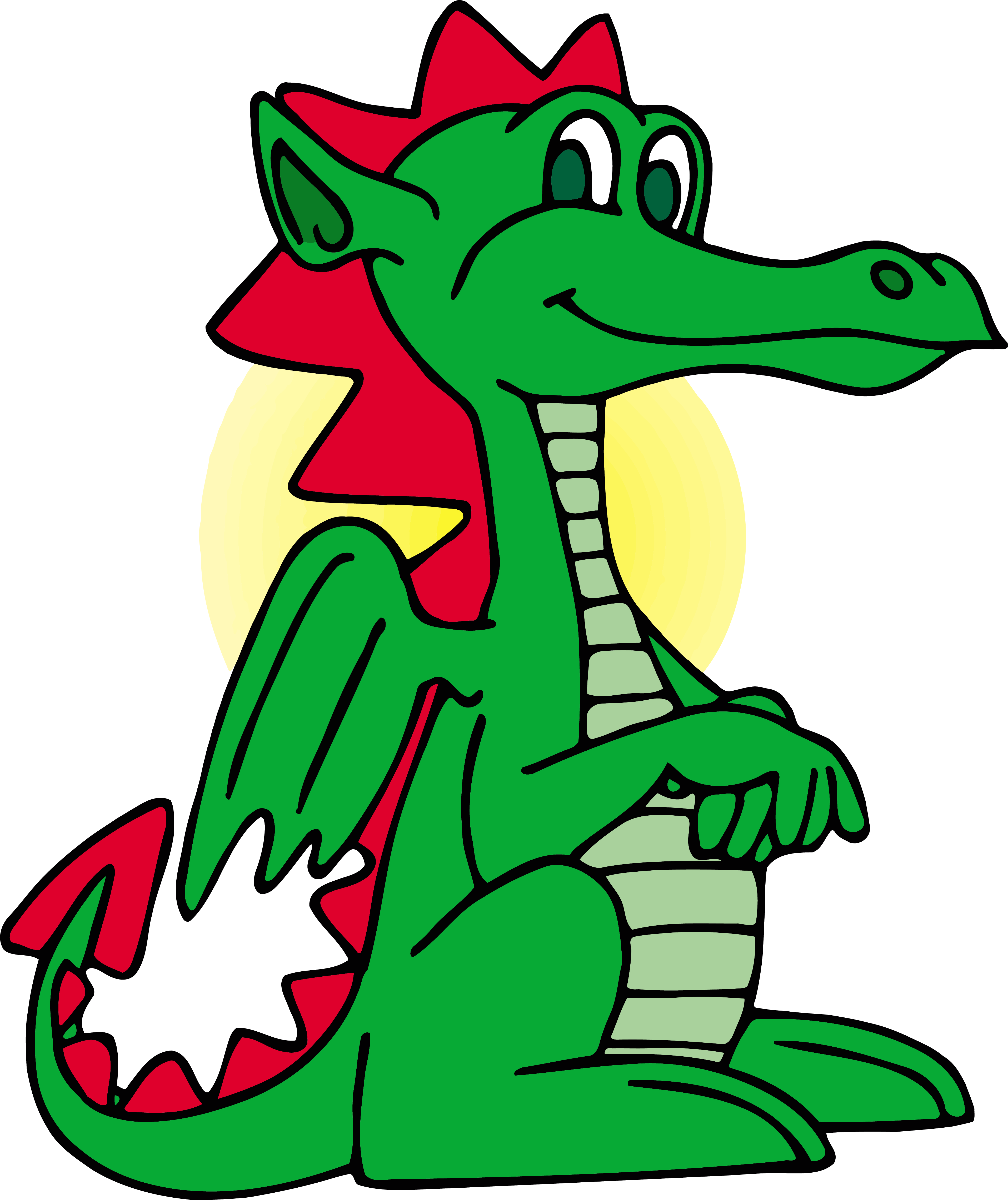 Dragon And Sun Clipart Png - Dido The Dragon (3830x4561)